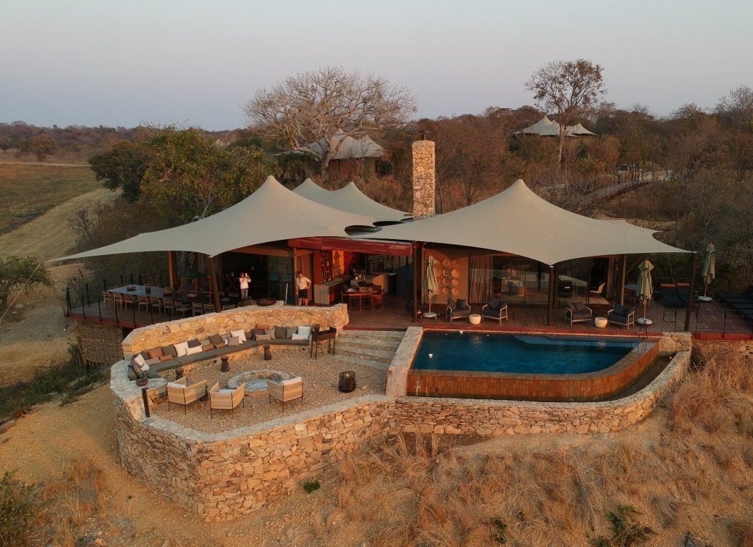 Luxury tented camp accommodation under stretch tents